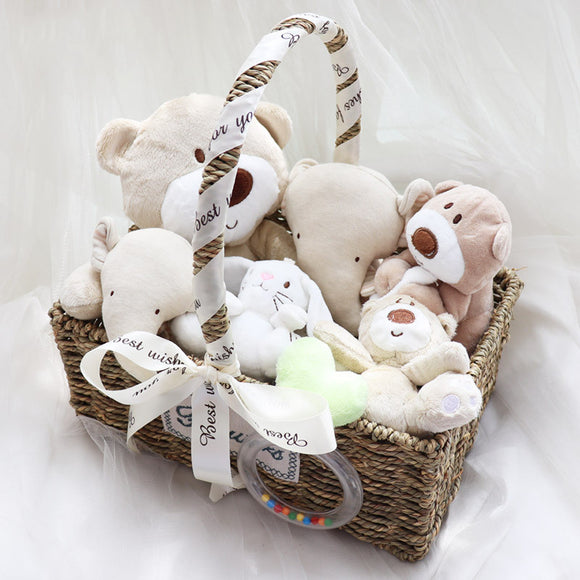 Set de Juguetes Sensoriales para Bebé en Algodón Orgánico - Caja Regalo
