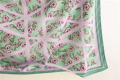 Pañuelo Cuadrado Retro Estampado para Mujer - Diseño Clásico - Image 28