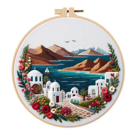 Kit de Bordado Europeo Primavera-Verano: Colección Montaña y Costa - Image 9