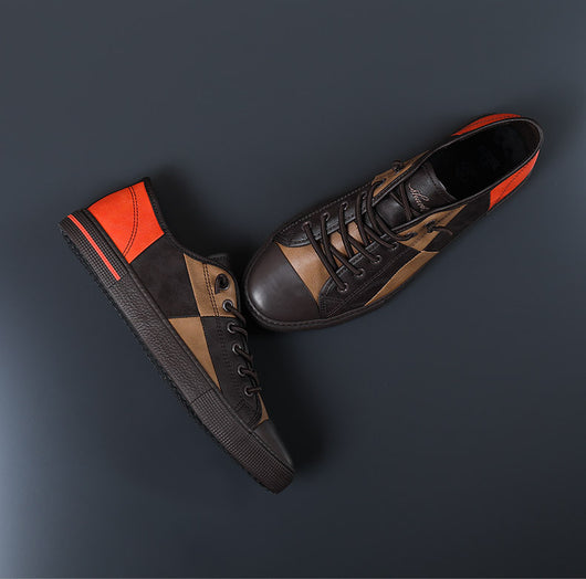Zapatos de Cuero para Hombre con Contraste de Colores y Suela de Goma - Image 24