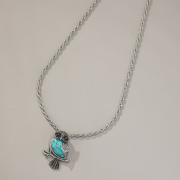 Collar Pendiente Búho Elegante para Hombre