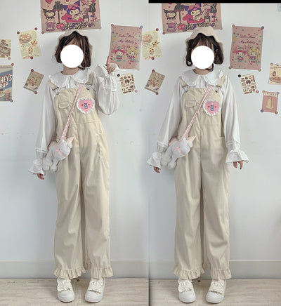 Overol de Pana para Niñas Otoño Invierno - Estilo Japonés Adorable