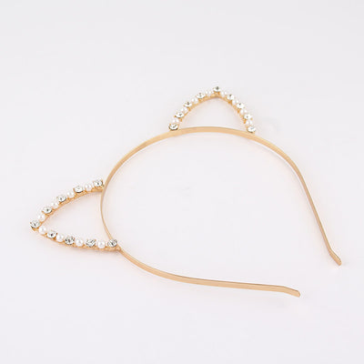 Diadema de Orejas de Gato con Perlas y Diamantes - Image 11