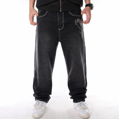 Jeans Hip Hop con Bordados Creativos para Hombre - Image 22