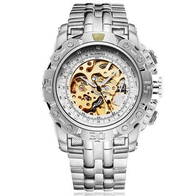 Reloj Mecánico de Acero Hueco con Pulsera de Acero Sólido - Image 11