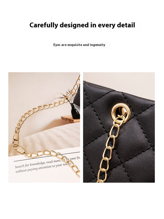 Bolso Bandolera Mujer Capacidad Grande Diseño Rombo Cadena Premium - Image 18