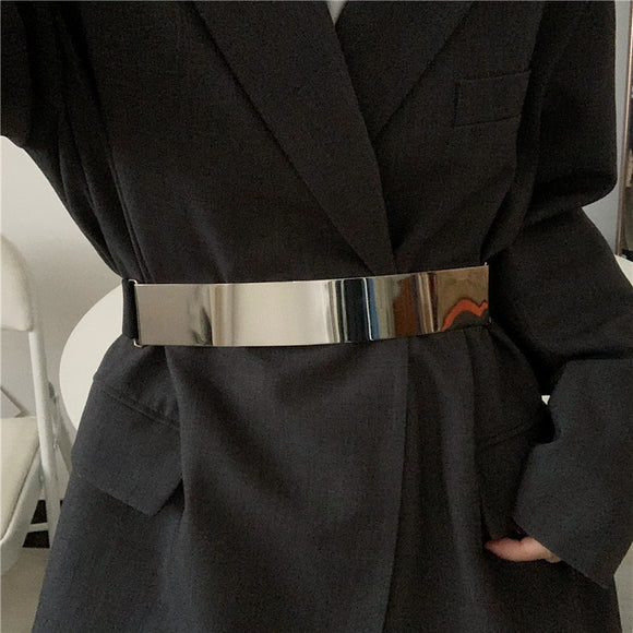 Cinturón Elástico Metálico Espejo para Vestidos y Trajes