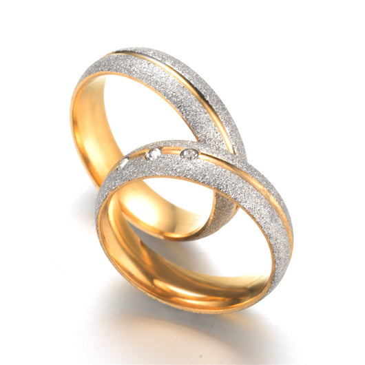 Anillo de Pareja en Acero Titanio Mate Europeo y Americano - Image 11