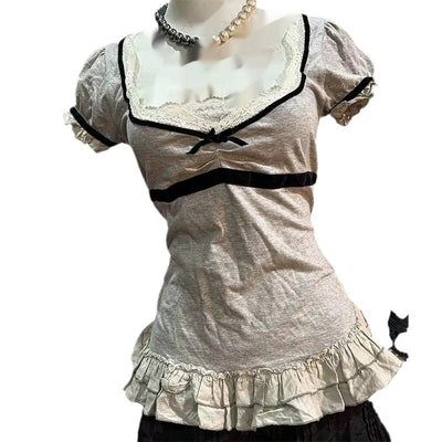 Blusa Entallada con Encaje en la Cintura - Colección Verano - Image 3