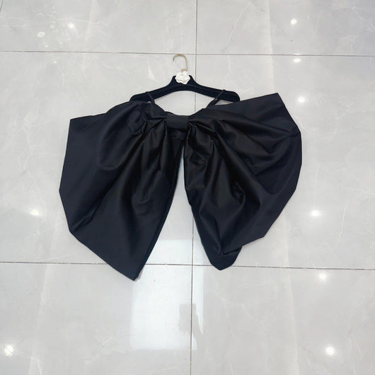 Blusa Elegante Off-Shoulder con Mangas Abullonadas y Moño Grande - Image 6