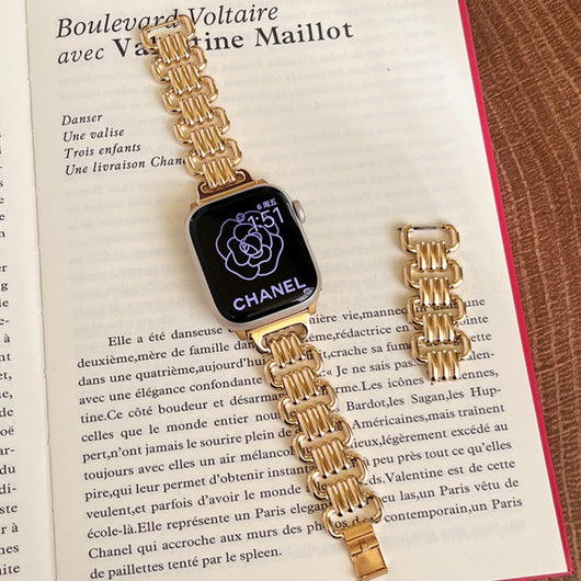 Correa Metálica Universal para Apple Watch 7, 8 y SE con Cierre de Anillo
