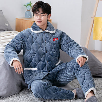 Pijama Térmico Acolchado de Forro Polar Grueso para Hombre - Image 5