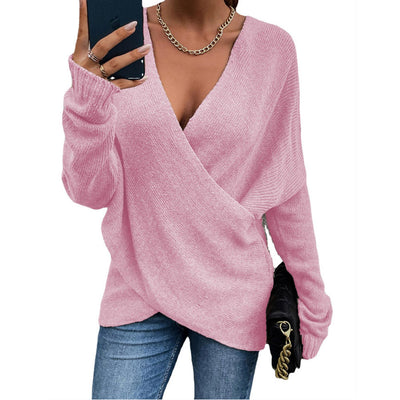 Suéter Tejido Holgado Cruzado para Mujer - Image 8