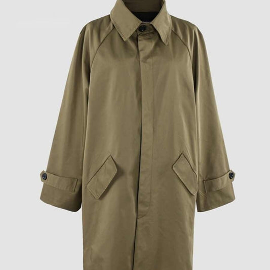 Chaqueta Suelta Tipo Duster con Solapa - Estilo Casual Moderno para Hombre