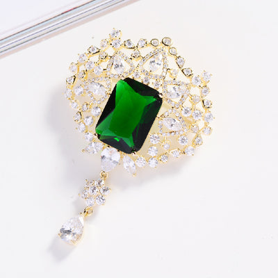 Broche de Circonita Esmeralda Elegante - Image 7