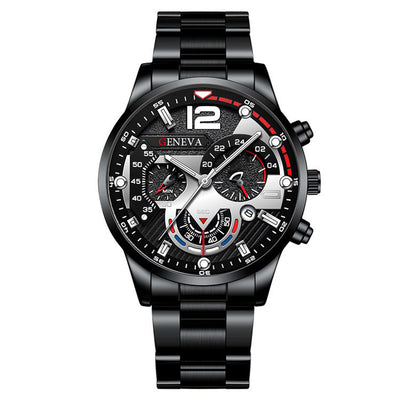 Set de 2 Relojes de Acero para Hombre con Pulsera - Diseño Ejecutivo Tres Ojos - Image 16