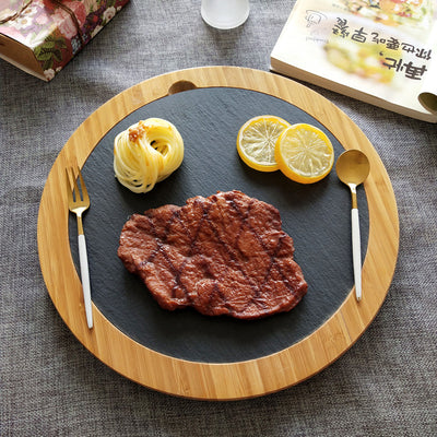 Plato Plano de Pizarra Negra con Aislamiento Térmico