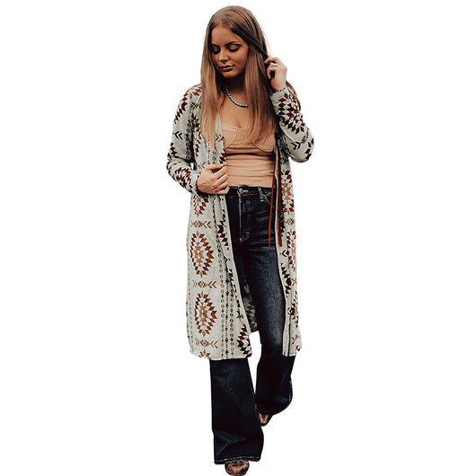 Cardigan Tejido con Estampado Geométrico - Colección Otoño para Mujer - Image 6