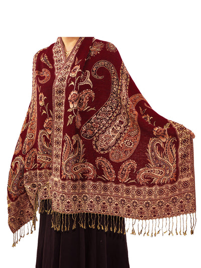 Poncho Bohemio Étnico Jacquard - Estilo Retro Nacional - Image 13