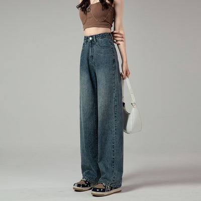 Jeans Rectos de Cintura Alta Retro para Mujer - Colección Otoño - Image 4