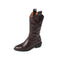 Botas Vaqueras Vintage Estilo Europeo y Estadounidense para Otoño e Invierno