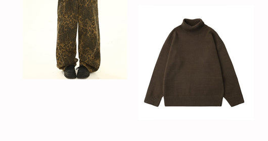 Pantalón Cargo Leopardo con Tirantes Ancho Pierna Suelta - Image 8