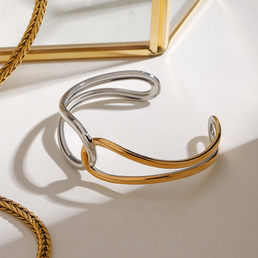 Brazalete Noria Bicolor en Oro - Image 3