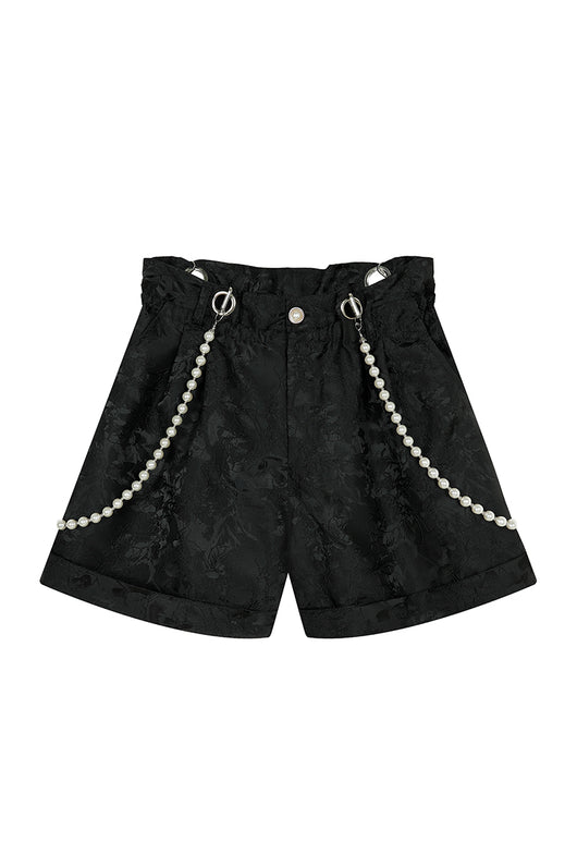 Shorts Jacquard con Tira de Perlas en el Hombro - Image 8