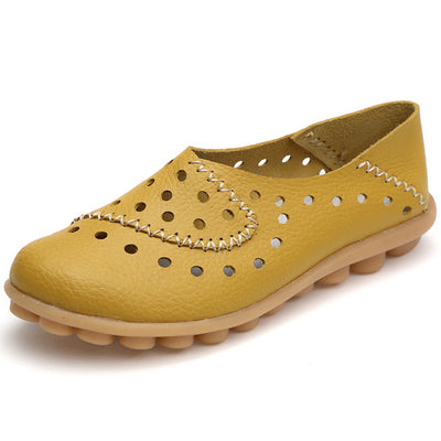 Zapatos Planos de Cuero para Mujer con Tacón Bajo - Image 3