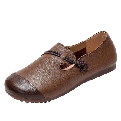 Zapatos Casuales Retro para Mujer con Suela de Tendón Bovino y Costuras Decorativas - Image 2