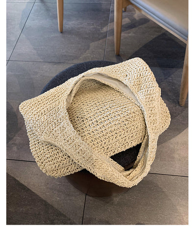 Bolsa de Playa Tejida a Mano - Bolso de Hombro Verano Capacidad Grande - Image 10