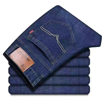 Pantalones Vaqueros Holgados Elásticos para Hombre - Corte Recto Casual - Image 5