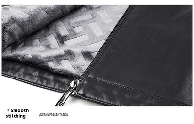 Chaqueta de Cuero Casual Acolchada para Hombre con Forro Polar - Image 32