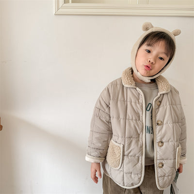 Chaqueta Acolchada Infantil a Cuadros en Algodón - Image 17