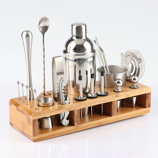 Set Profesional de Herramientas para Bartender con Soporte de Madera - Image 9