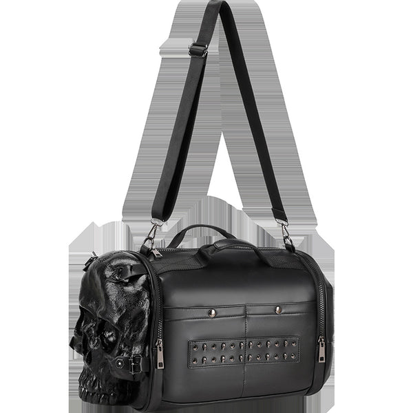 Bolsa Crossbody de Viaje con Diseño de Calavera 3D - Portátil y Moderno