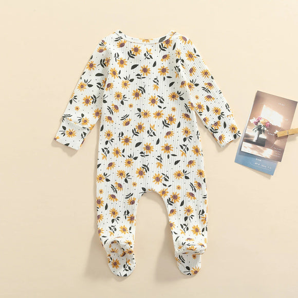 Mameluco Floral para Recién Nacido - Romper Suave y Cómodo