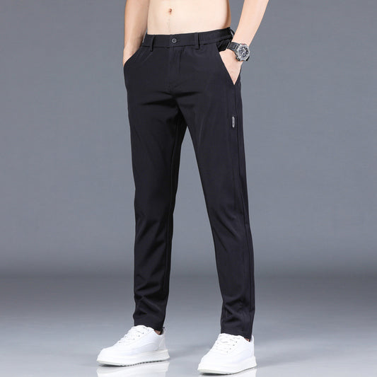 Pantalones Casuales para Hombre en Seda de Hielo