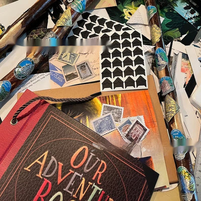 Cuaderno de Aventuras Retro en Papel Kraft con Correa - Image 11