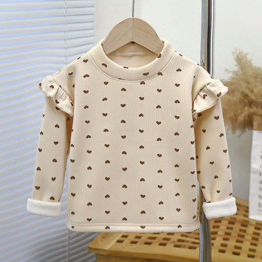 Blusa Infantil Otoño Invierno con Volantes Florales - Image 3
