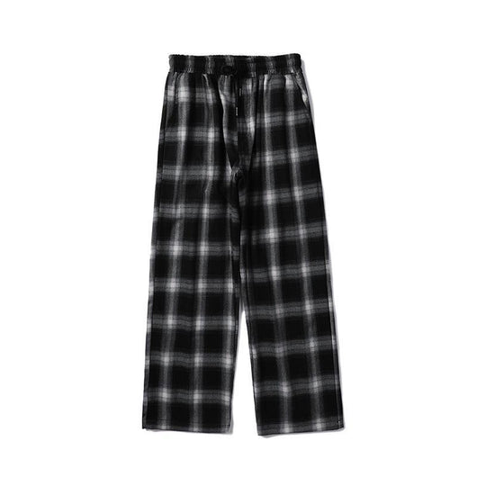 Pantalones Casuales de Cuadros para Hombre con Corte Recto y Cintura Suelta - Image 3
