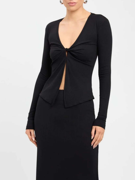 Blusa Crop Top Escote V Manga Larga Otoño Invierno - Image 13