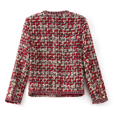 Chaqueta Tweed Corta Celebrity Rojo Intenso - Image 18