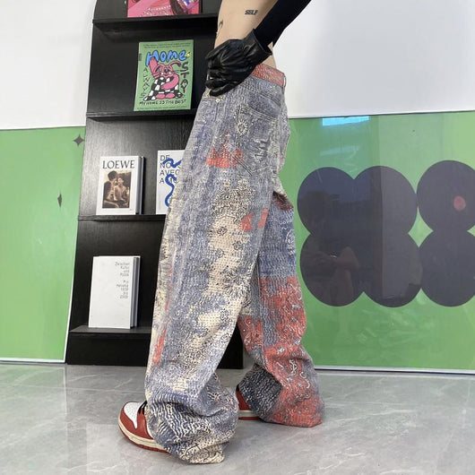 Pantalones Rectos con Estampado Digital para Mujer - Image 2