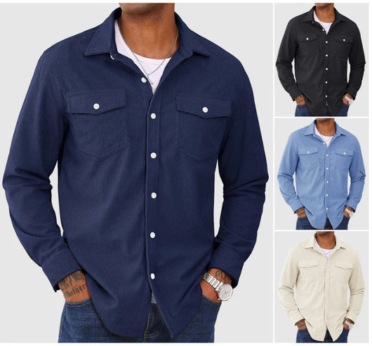 Camisa Exterior Estilo Europeo para Hombre - Image 9