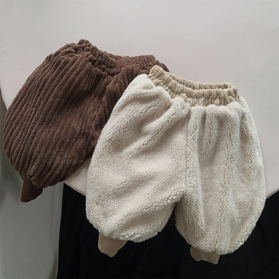 Pantalones Invierno Niños y Niñas Coreanos Acolchados a Rayas - Image 15