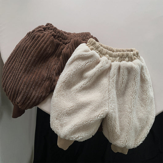 Pantalones Invierno Niños y Niñas Coreanos Acolchados a Rayas - Image 15