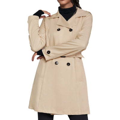 Abrigo Tipo Trench Coat Británico Largo para Mujer - Image 2