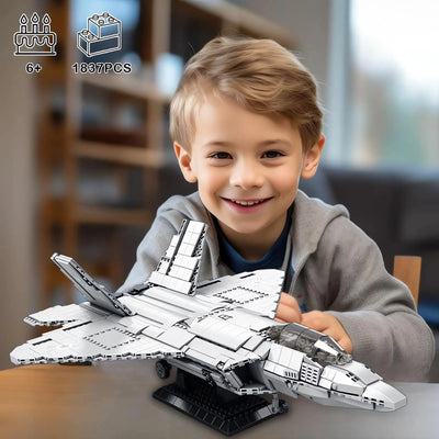 Bloques de Construcción Educativos Avión Militar Aeroespacial para Niños - Image 13