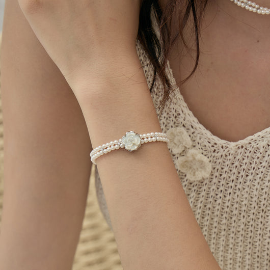 Pulsera Camelia Sombra Lunar Desmontable Doble para Primavera y Verano - Image 8